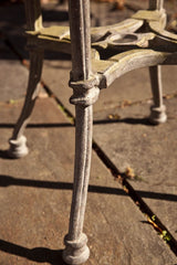 Cast Metal Table And Two Chairs