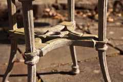 Cast Metal Table And Two Chairs