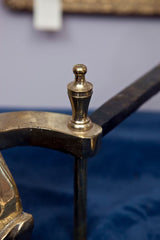 Pair of Cast Brass Andirons