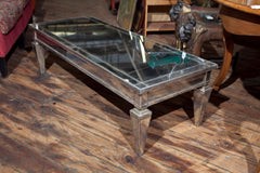 Cocktail Table Covered With Antique Mirror