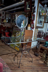 Glass Top Vanity and Mirror