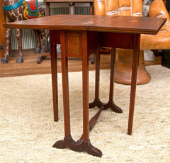 Mahogany Small Drop Leaf Side Table