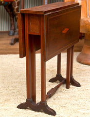 Mahogany Small Drop Leaf Side Table