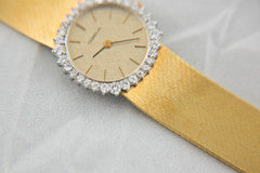 Gubelin Lady's Yellow Gold And Diamond Bracelet Watch