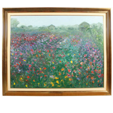 Field  Of Flowers Oil Painting by Le Thanh Son