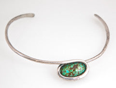 Art Smith's Mid-Century Choker Turquoise Sterling Silver Necklace