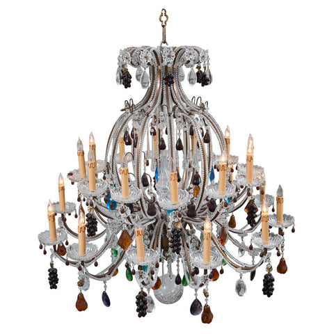 Murano  Fruit  Decorated  Large  Chandelier