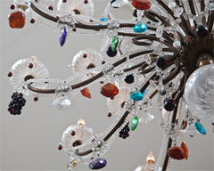 Murano  Fruit  Decorated  Large  Chandelier