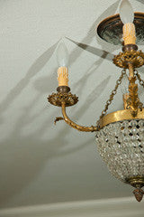 Crystal and Brass Chandelier