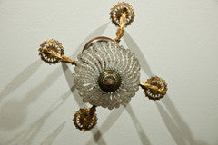 Crystal and Brass Chandelier