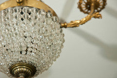 Crystal and Brass Chandelier