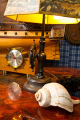 Ships Wheel  Table Lamp With Parchment Shade