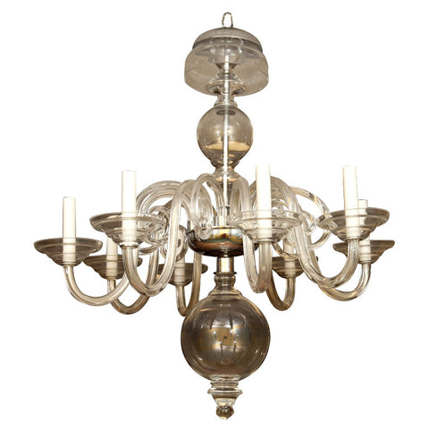 Eight Arm Glass Chandelier