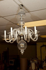 Eight Arm Glass Chandelier