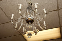 Eight Arm Glass Chandelier