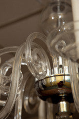 Eight Arm Glass Chandelier