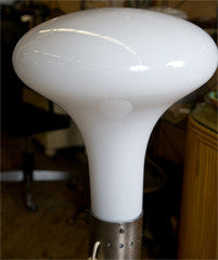 White Milk Glass  Floor Lamp  by  CARLO  NASON FOR   MAZZEGA