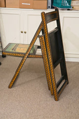 Pair of Decorated Folding Side Chairs