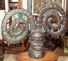 Zulu African Tribal Ceremonial Head with Horns