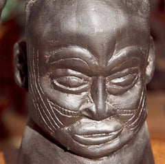 Zulu African Tribal Ceremonial Head with Horns