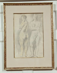 Signed Pencil Drawing by Raphael Soyer