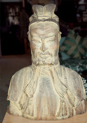 Carved Wood Buddha Figure Avalokitosvara