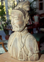 Carved Wood Buddha Figure Avalokitosvara