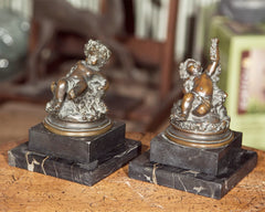 Pair of C. Nisini of Roma Bronze Statues