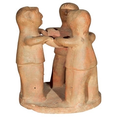 Aztec Clay Pottery Sculpture Children