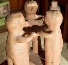 Aztec Clay Pottery Sculpture Children