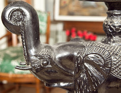 Black Lacquer Elephant Table