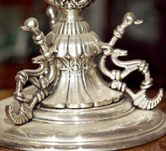 Decorative Silver Plate Altar Candlestick