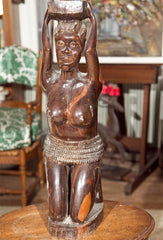 African Woman Figure of Solid Rosewood