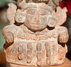 Reproduction of Clay Aztec Ceremonial Figure