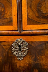 William And Mary Oyster Walnut  Chest on Stand Circa 1685