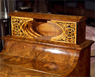 BURL  WALNUT PIANO  TOP 19TH CENTURY  DAVENPORT