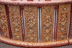 Antique Burmese Musicians Surround Cocktail  Table