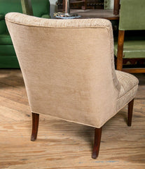 Pair of Cafe Au Lait Slipper Chairs