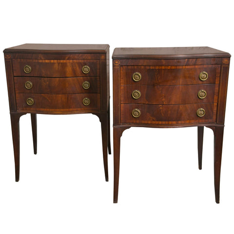 Pair Johnson-Handley-Johnson Mahogany Side Tables