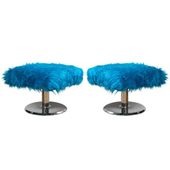 Pair of Breuton  Chrome Stools by Stanley Jay Friedmen