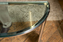 Art Deco Tubular Chrome Console Table Attributed to Vermillion of L.A.