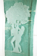 Figural Etched Glass Panel "Adam and Eve"