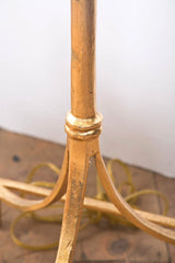 Pair of Gold Leaf Neoclassical Metal Floor Lamp