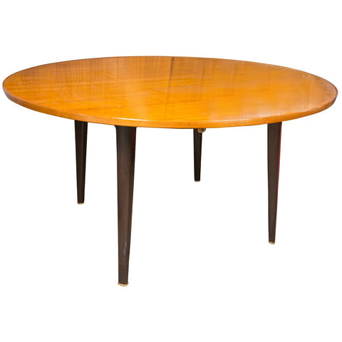 Edward Wormley Round Extension Dining Table by Dunbar