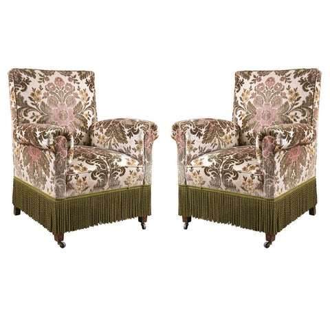 Pair of 1930's Slipper Chairs in Style of Napoleon III