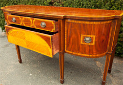 English Sheraton Style Mahogany Sideboard