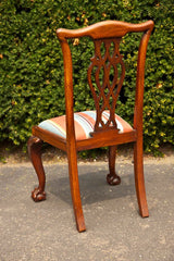 Set Of 8 Mahogany Chippendale Style Dining Chairs