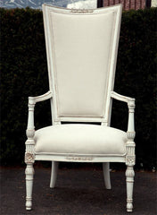 Rare Pair of High Back Gustavian Armchairs