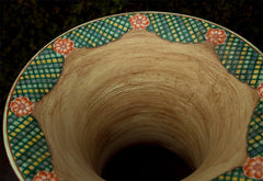 Large Early 19th Century Chinese Vase on Wood Stand