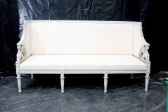 Gustavian Upholstered Back Settee